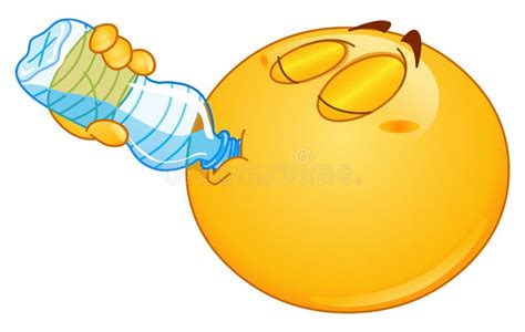 Drinkwater emoticon vector illustratie. Illustratie bestaande uit ...