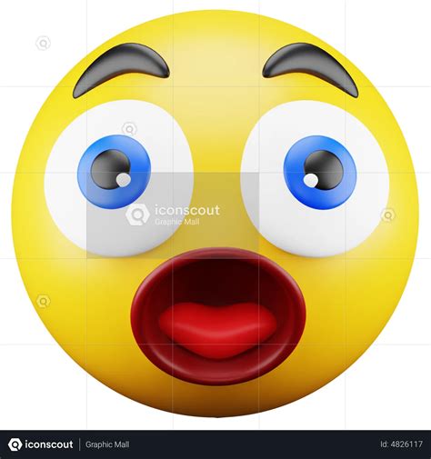 Astonished Emoji Emoji 3D Icon download in PNG, OBJ or Blend format