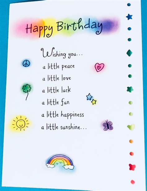 Happy Birthday Poem Grußkarte Geburtstagsglyrik Geschenk - Etsy.de