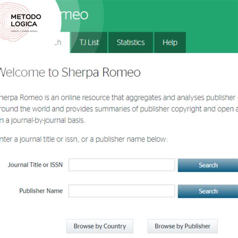 ¿Qué es Sherpa Romeo y cómo se usa para identificar revistas de acceso abierto? - METODOLÓGICA