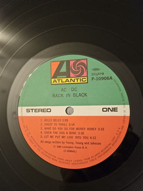 AC/DC Back And Black Japan LP Vinyl OBI Record | eBay
