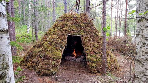 Building a Tipi / Wickiup Long Term Bushcraft Shelter | Sweden 2019 - YouTube