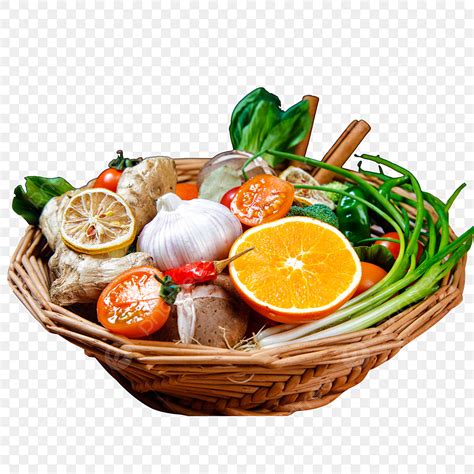 蔬菜籃, 大蒜, 橙子, 菜籃子PNG去背圖片素材免費下載，免摳圖設計圖案下載 - Pngtree