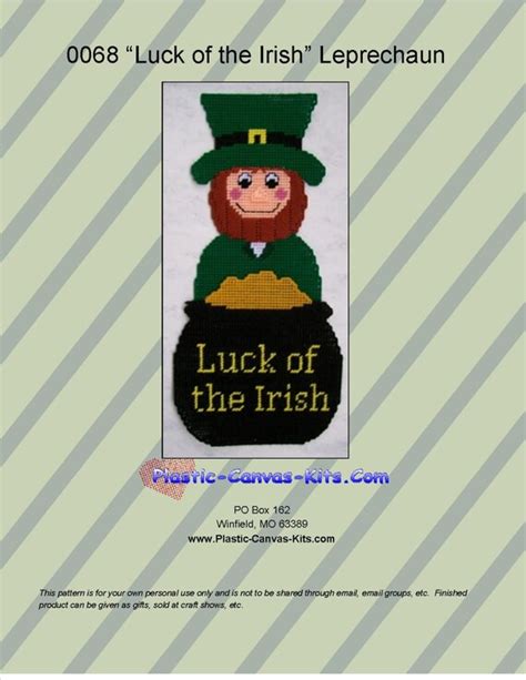 Luck of the Irish Leprechaun Wall Hanging-plastic Canvas | Etsy