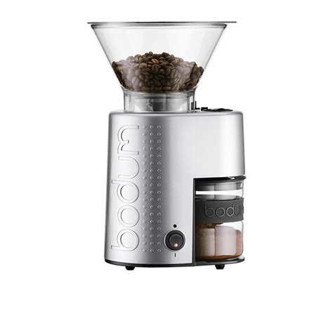 Bodum Bistro Coffee Grinder Aluminium Brushed Silver - Fast Shipping