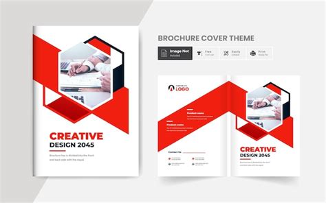 Premium Vector | Business brochure cover design template colorful modern corporate layout theme