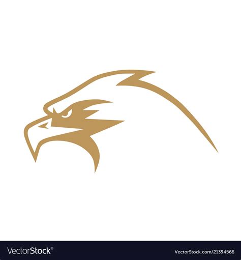 Gold eagle logo design Royalty Free Vector Image