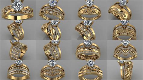 GC GOLD TW- Diamond gold wedding ring 3D Model Collection | CGTrader