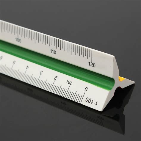 30cm White Triangular Metric Scale Ruler Plastic Three Color Coded Sides | Alexnld.com