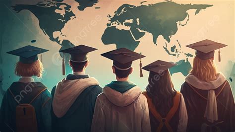 Graduation Travel Illustration Background, Wallpaper, Graduation Season ...