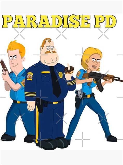 "Paradise pd police bullet funny Essential" Poster for Sale by HaroldGuerra65 | Redbubble