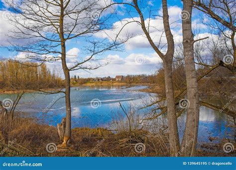 Sava River at Muzilovcica in Central Croatia Stock Image - Image of ...