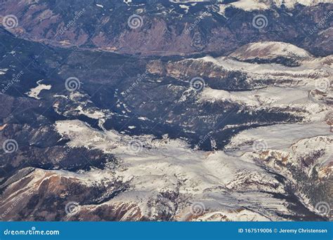 Colorado Rocky Mountains Aerial Panoramic Views from Airplane of ...