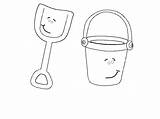 Pail And Shovel Coloring Pages sketch template