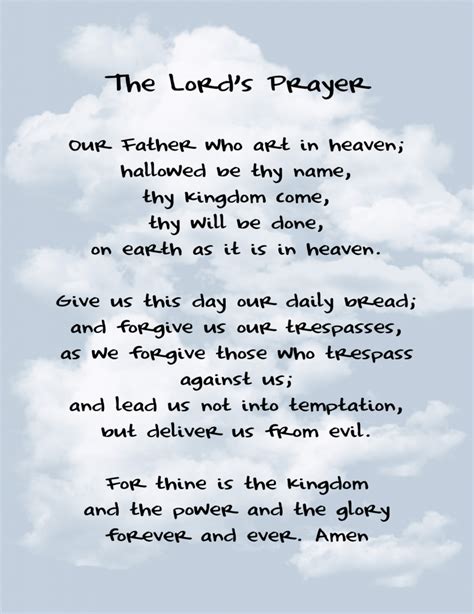 the Lord's prayer as a pattern of caring for God's need and also for ...