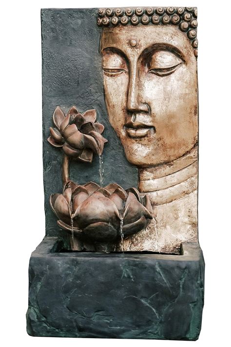 Buy XBrand CR3012BDFTNA Indoor Outdoor Cascading Lotus Buddha Face Zen ...