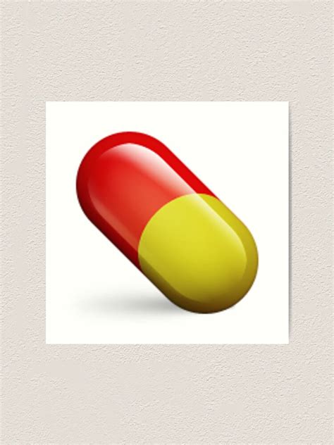 "Pill Emoji" Art Print for Sale by nojams | Redbubble