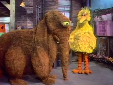 Mr. Snuffleupagus & Big Bird | Big bird, Dinosaur stuffed animal, Lion sculpture