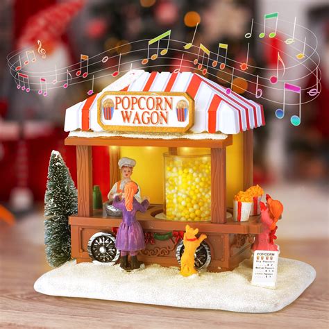 Buy Christmas Village Accessories LED Lighted Christmas Village Houses ...