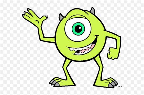 Mike Wazowski Eye Clip Art - Mike Monster Inc Drawing, HD Png Download is pure and creative PNG ...