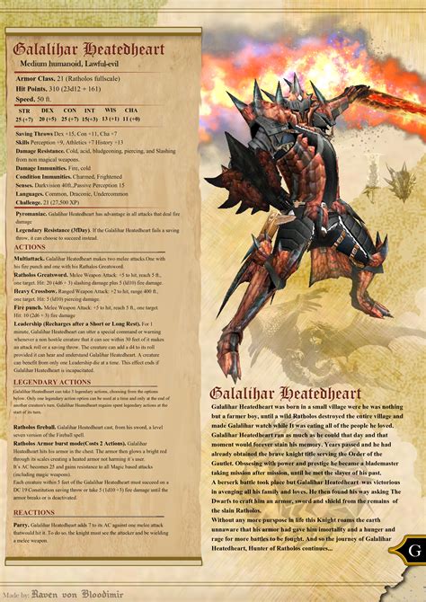 Galalihar Heatedheart Dungeon and Dragons 5E by RavenVonBloodimir on DeviantArt