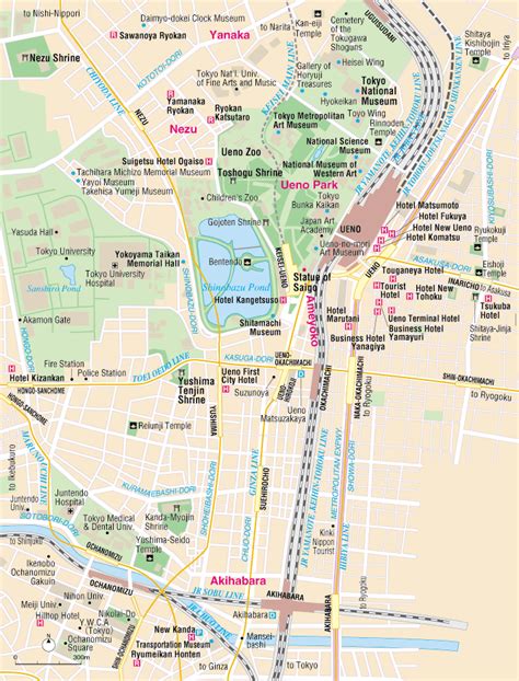 Ueno Park Area Tourist Map - Ueno Park • mappery