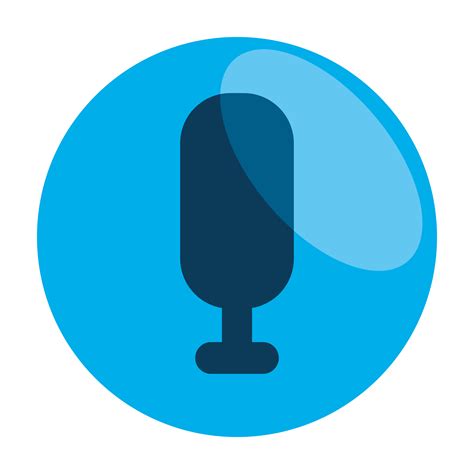 microphone symbol in frame circular 5164018 Vector Art at Vecteezy