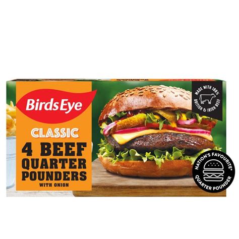 Birds Eye 4 Original Beef Quarter Pounder Burgers | Ocado