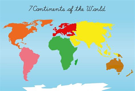 7 Continents Printable Map - Printable Word Searches