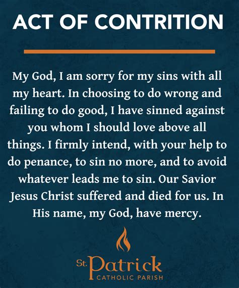 Catholic Prayer For Penance