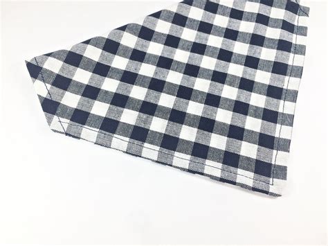 Dog Bandana Blue Gingham Navy Blue Male Dog Bandana - Etsy