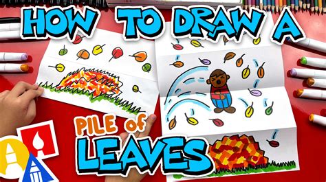 How To Draw A Pile Of Leaves