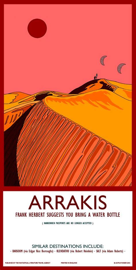 Arrakis: Frank Herbert Suggests You Bring a Water Bottle (Fantastical ...