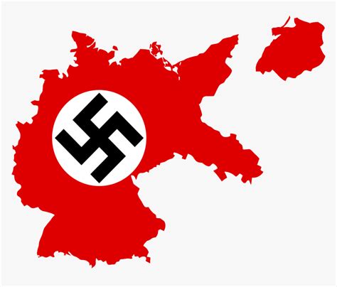 Flag Map Of Germany - Nazi Germany Flag Map, HD Png Download , Transparent Png Image - PNGitem