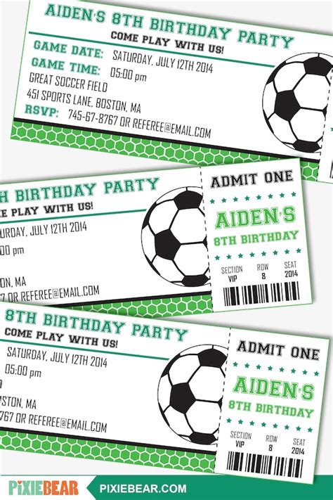 Soccer Party Invitation - Soccer Birthday Invitation - Soccer ...