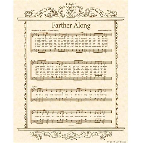 Items similar to FARTHER ALONG a.k.a. Tempted and Tried - 8x10 Antique Hymn Art Print Natural ...