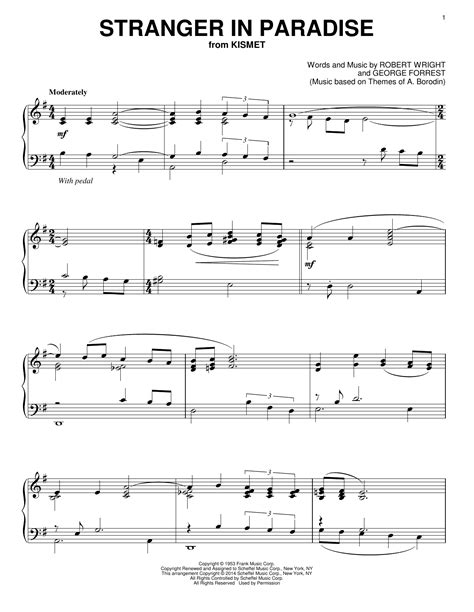 Stranger In Paradise | Sheet Music Direct