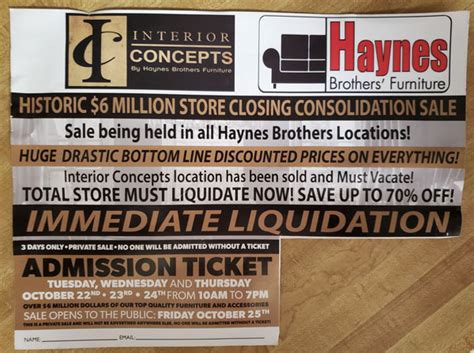 Haynes Brothers’ Furniture Sale – OurSeniors.org, Inc