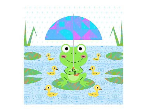 Frog In The Rain by Sander de Wekker on Dribbble