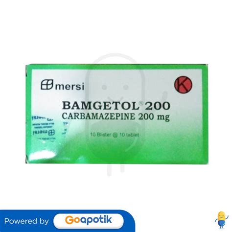 BAMGETOL 200 MG BOX 100 TABLET - Kegunaan, Efek Samping, Dosis dan Aturan Pakai