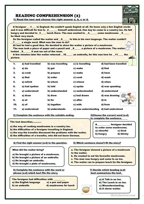 reading comprehension vocabulary worksheets pdf reading comprehension - reading comprehension ...