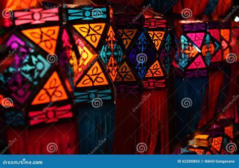 Colorful Diwali Lanterns stock image. Image of tradition - 62200803