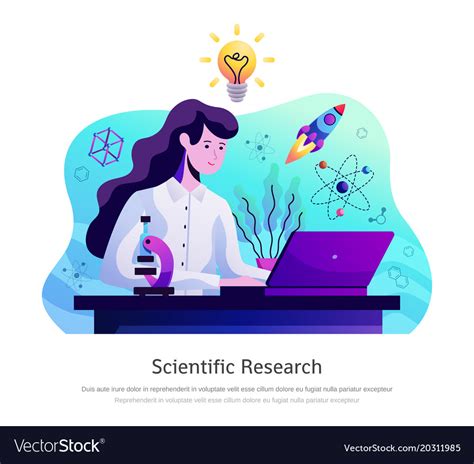 Scientific research abstract composition Vector Image