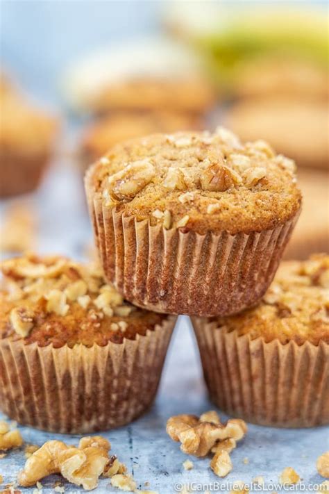 Healthy Low Carb Keto Banana Muffins Recipe w/ Almond Flour