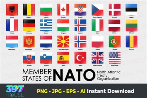 Member States of NATO Flags Graphic by 397HOUSE · Creative Fabrica