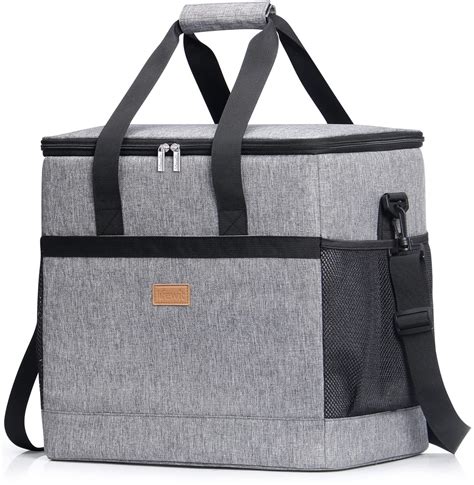 Lifewit Portable Insulated Cooler Bag, Leakproof, 60 Can Capacity, Gray, Ideal for Ice Carrying ...