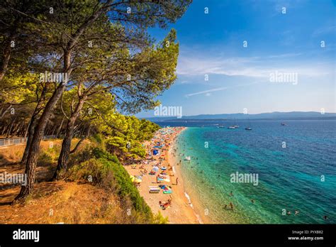 Famous Zlatni rat beach in Bol, Island Brac, Croatia Stock Photo - Alamy