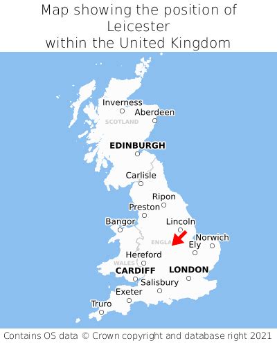 Where is Leicester? Leicester on a map