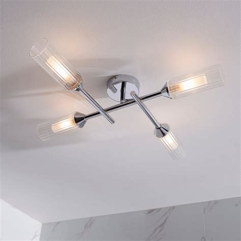 Amos Pluto 4 Arm Bathroom Ceiling Light Chrome – Amos Lighting + Home