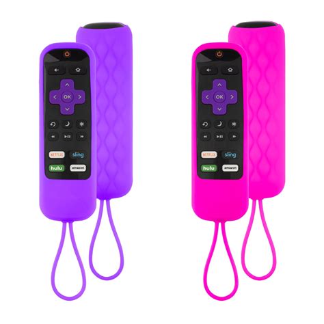 2 Pack Remote Case Compatible with TCL Roku, Anti Slip Silicone Remote ...